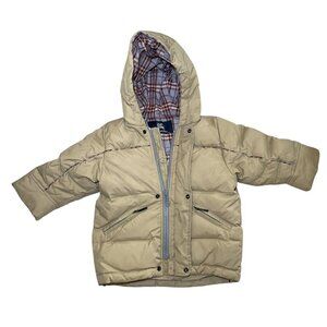 EUC Burberry Beige Jacket with Plaid Lining sz 18 Mos